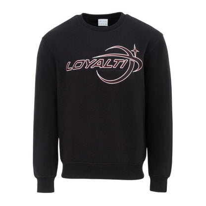 Front - Loyalti Mens Galaxy Crew Neck Sweatshirt