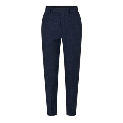 Front - Without Prejudice Mens Linen Slim Summer Trousers