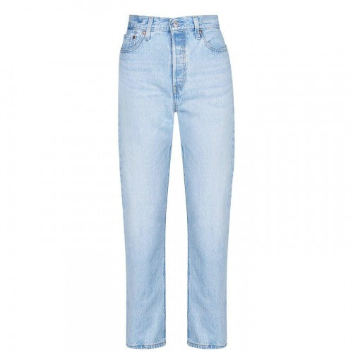 Front - Levis Womens/Ladies 501 Straight Leg Ankle Grazer Jeans