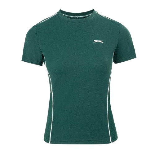 Front - Slazenger Womens/Ladies Contrast Detail Tennis T-Shirt