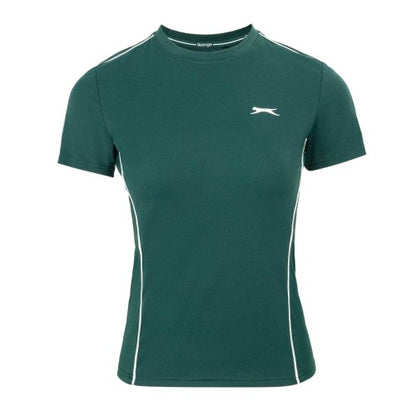 Front - Slazenger Womens/Ladies Contrast Detail Tennis T-Shirt