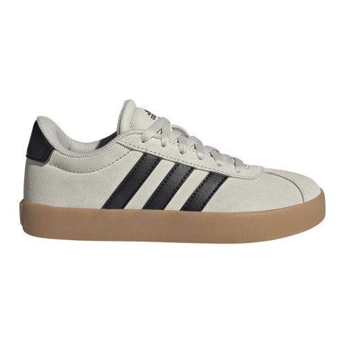 Front - Adidas Childrens/Kids VL Court 3.0 Leather Trainers
