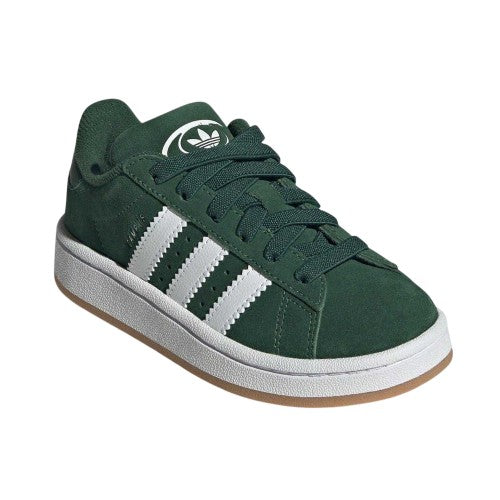 Front - Adidas Childrens/Kids Campus 00s 3 Stripes Suede Flat Trainers