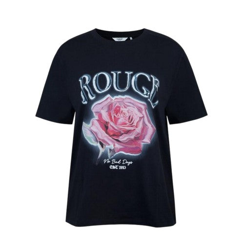 Front - Firetrap Womens/Ladies Grunge Rose Crew Neck Regular T-Shirt