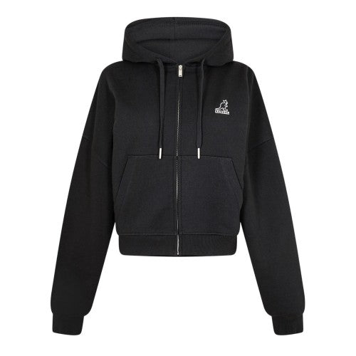 Front - Kangol Womens/Ladies Ribbed Full Zip Hoodie