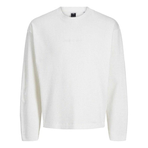 Front - Jack And Jones Mens Ribbed Relaxed Fit Jumper
