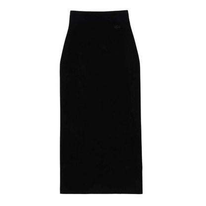 Front - Lacoste Womens/Ladies Knitted Seamless Pencil Skirt