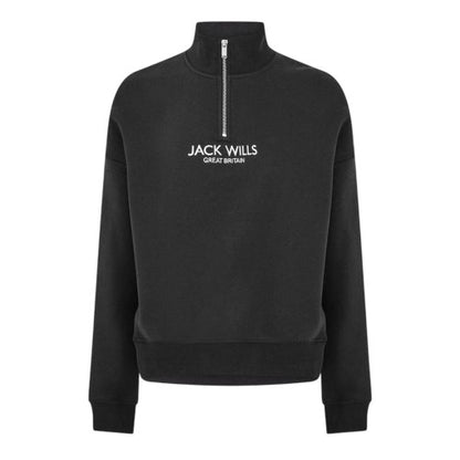 Front - Jack Wills Womens/Ladies Honeylane Half Zip Sweatshirt