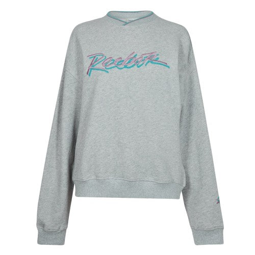 Front - Reebok Womens/Ladies Crop Sweatshirt