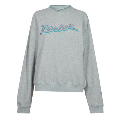 Front - Reebok Womens/Ladies Crop Sweatshirt