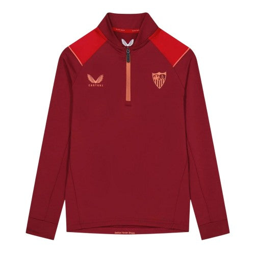 Front - Castore Childrens/Kids Zip Neck Regular Sweatshirt