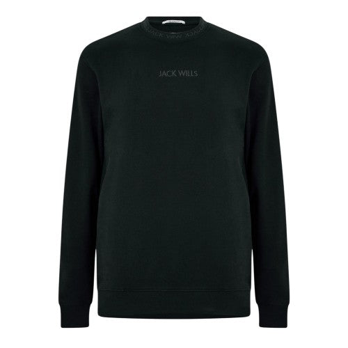 Front - Jack Wills Mens Jacquard Crew Neck Sweatshirt