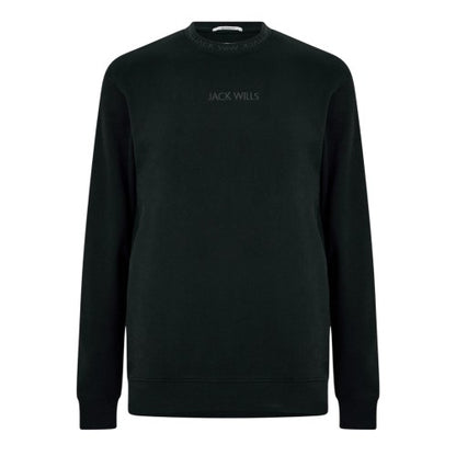 Front - Jack Wills Mens Jacquard Crew Neck Sweatshirt