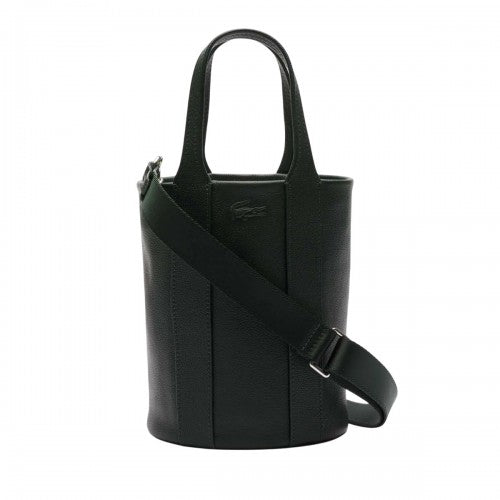 Front - Lacoste City Court Grain Leather Bucket Bag