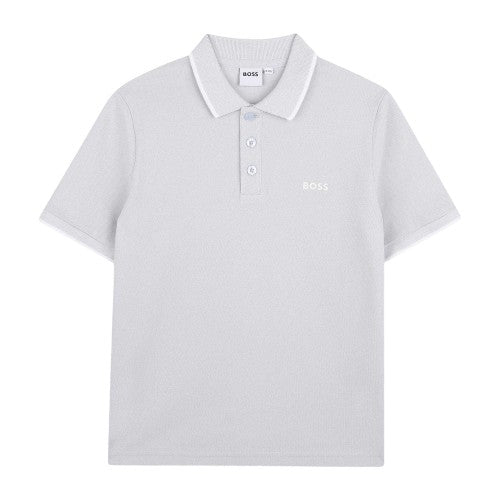 Front - Boss Boys Logo Polo Shirt