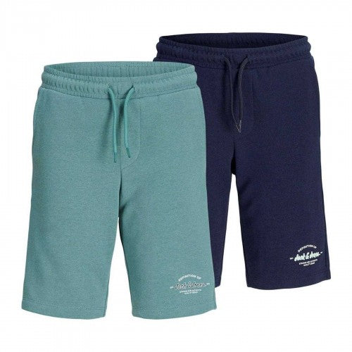 Front - Jack And Jones Boys Fleece Shorts (Pack of 2)