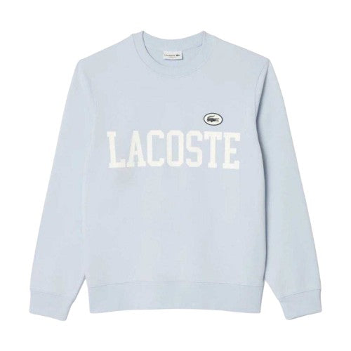 Front - Lacoste Mens Flock Print Fleece Sweatshirt