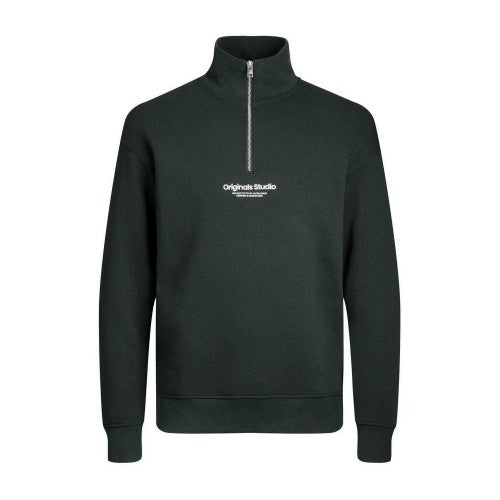 Front - Jack And Jones Mens Quarter Zip Regular Sweatshirt