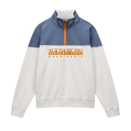 Front - Napapijri Mens Saturnia Colour Block Sweatshirt