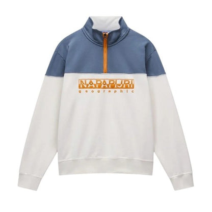 Front - Napapijri Mens Saturnia Colour Block Sweatshirt