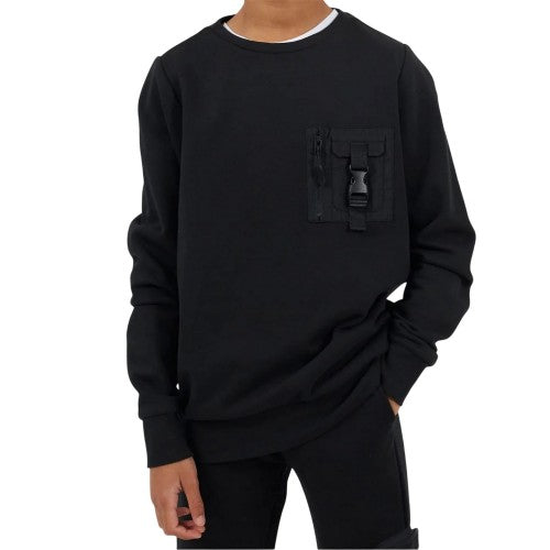 Front - Brave Soul Childrens/Kids Tech Long-Sleeved Sweatshirt