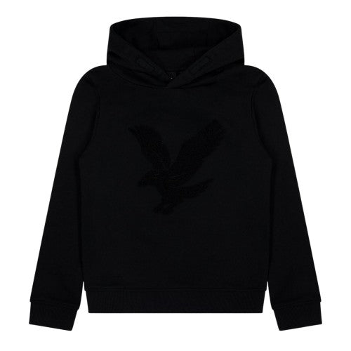 Front - Lyle & Scott Childrens/Kids Eagle Towelling Logo Hoodie