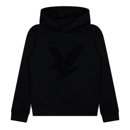 Front - Lyle & Scott Childrens/Kids Eagle Towelling Logo Hoodie
