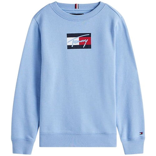 Front - Tommy Hilfiger Childrens/Kids Cotton Blend Crew Neck Regular Sweatshirt
