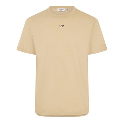 Front - Off White Mens Arrow Logo Crew Neck Slim T-Shirt