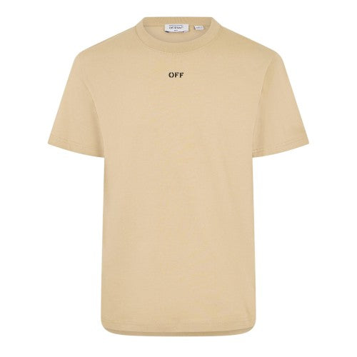 Front - Off White Mens Arrow Logo Crew Neck Slim T-Shirt