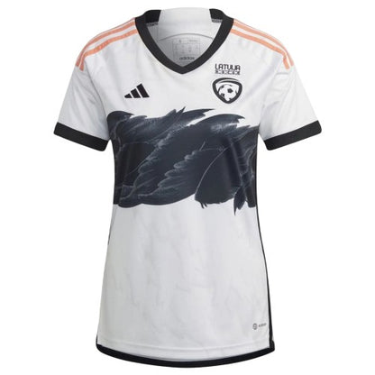 Front - Adidas Womens/Ladies Latvia V Neck Football Jersey