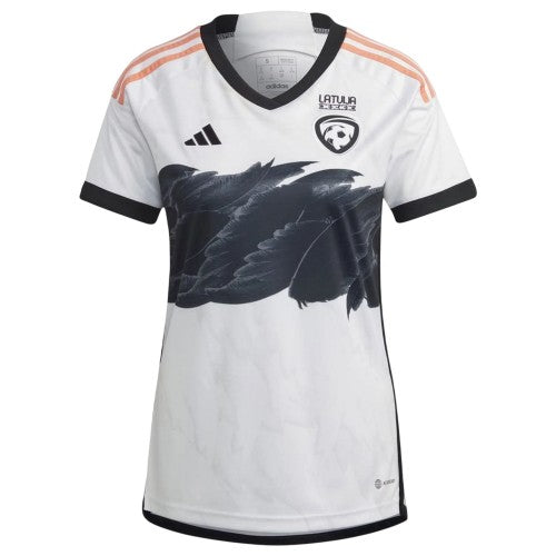 Front - Adidas Womens/Ladies Latvia V Neck Football Jersey