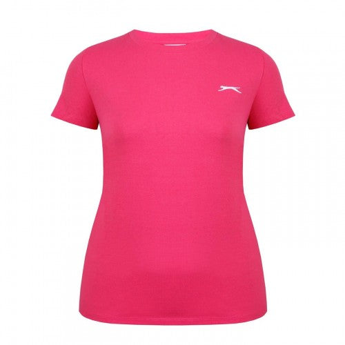 Front - Slazenger Womens/Ladies Plain Crew Neck Fitted T-Shirt