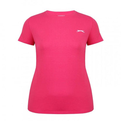 Front - Slazenger Womens/Ladies Plain Crew Neck Fitted T-Shirt