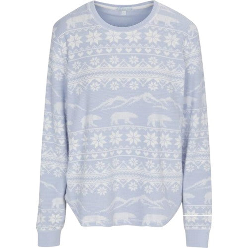 Front - PJ Salvage Womens/Ladies Snowflake Relaxed Fit Top