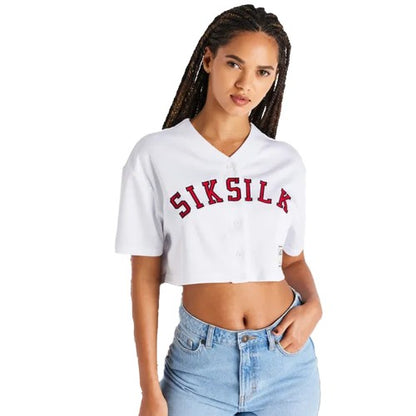 Front - SikSilk Womens/Ladies Baseball Jersey