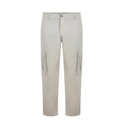 Front - Fabric Mens Cotton Blend Cargo Trousers