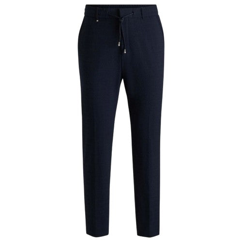 Front - Boss Mens Perin Seersucker Formal Trousers