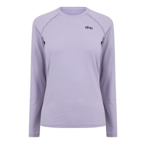 Front - dhb Womens/Ladies Aeron 2.0 Plain Fitted Long-Sleeved Top