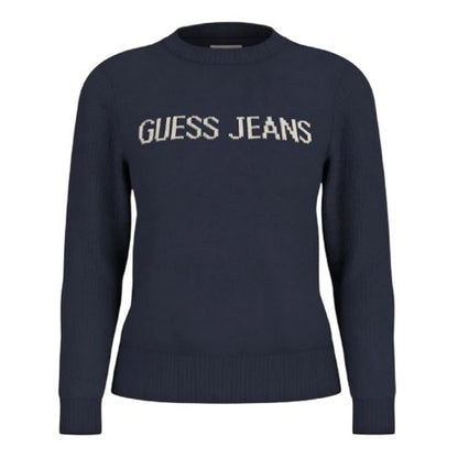 Front - Guess Womens/Ladies Crew Neck Long-Sleeved Sweater Top