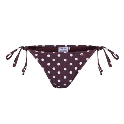 Front - Jack Wills Womens/Ladies Polka Dot Side Tie Bikini Bottoms
