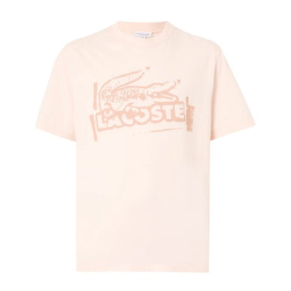 Front - Lacoste Mens Jersey Cotton Logo T-Shirt
