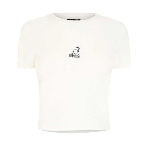 Front - Kangol Womens/Ladies Graphic Print Cropped Fitted T-Shirt