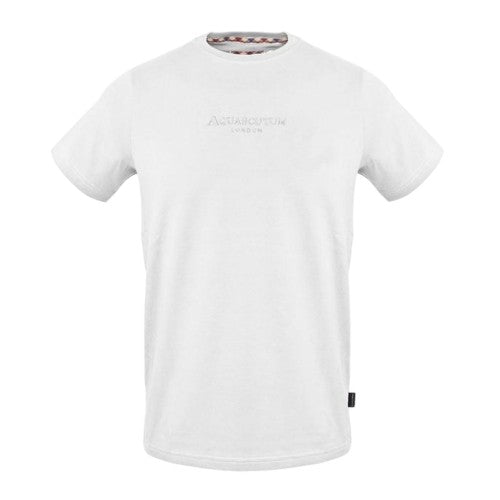 Front - Aquascutum Mens Logo Crew Neck Regular T-Shirt