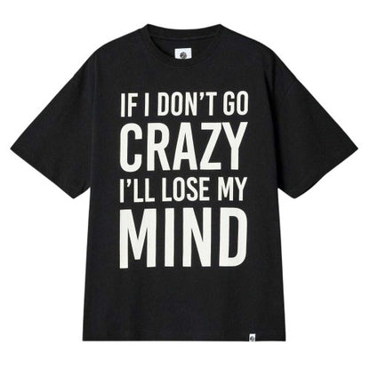 Front - Pretty Green Mens If I Don´t Go Crazy Lettering Regular T-Shirt