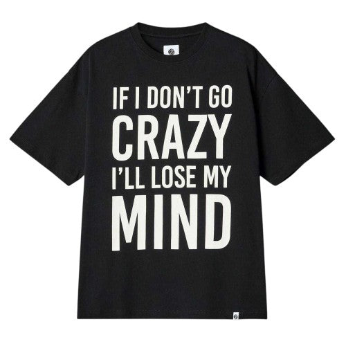 Front - Pretty Green Mens If I Don´t Go Crazy Lettering Regular T-Shirt