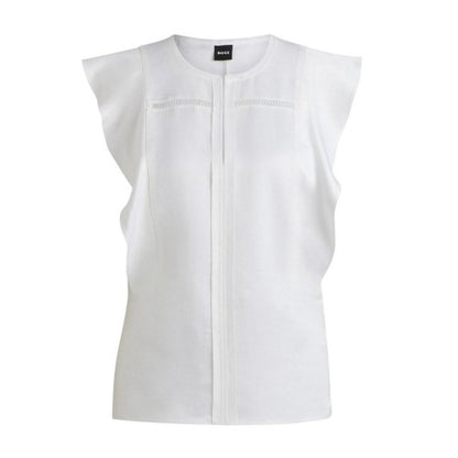 Front - Boss Womens/Ladies Keyhole Regular Ruffle Blouse