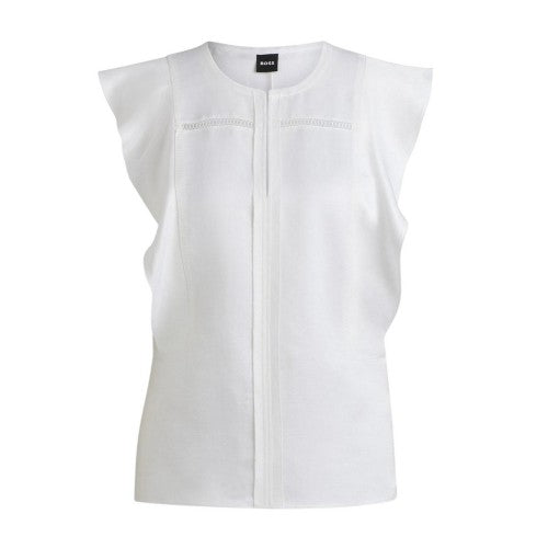 Front - Boss Womens/Ladies Keyhole Regular Ruffle Blouse