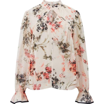 Front - French Connection Womens/Ladies Hallie Floral Pattern Keyhole Blouse