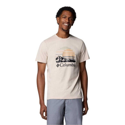 Front - Columbia Mens Path Graphic Print Crew Neck Regular T-Shirt